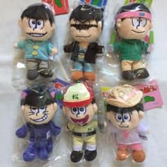 おそ松さん ぬいぐるみマスコット 三英 6つ子セット 私服ver.のサムネイル