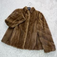デミバフミンク ミンク リアルファー ジャケット コート 本毛皮 なめし