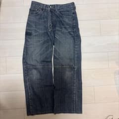 ワイドデニムパンツ ダブルニー仕様のサムネイル