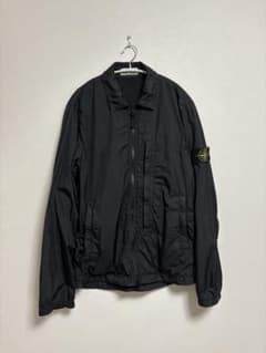 Stone Island ジップアップナイロンジャケット ブラック ダブルジップ 
