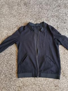 ZARA BASIC ジップアップ ブルゾン ブラックのサムネイル