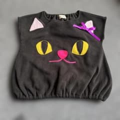 reet cop 黒猫 フリース ベスト 80-95cmのサムネイル