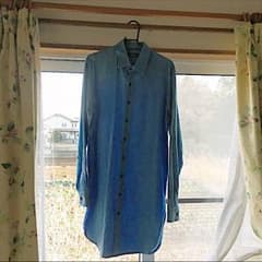Cuirs キュイー ロングシャツ 青 ブルーのサムネイル