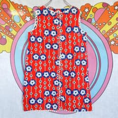 60s 70s ベスト　ハンドメイド　花柄　リバーシブル　ヒッピー　ヴィンテージ 60s 70s ベスト ハンドメイド 花柄 リバーシブル ヒッピー