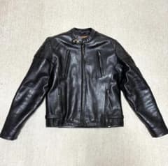 デグナー レザージャケット 黒 牛革 ライダース メンズ Lサイズのサムネイル