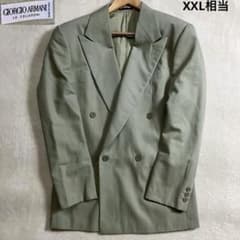 XXL相当 GIORGIO ARMANI テーラードジャケット ダブル グリーン - メルカリ
