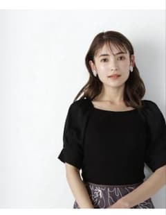 NATURAL BEAUTY BASIC パフスリーブニット ブラックのサムネイル