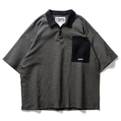 TBPR STRIPE POLO SHIRT BLACK SIZE Lのサムネイル