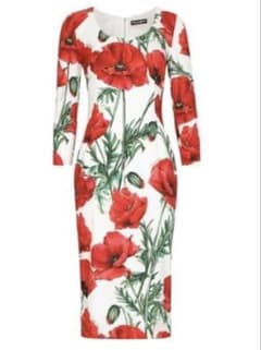 Dolce&Gabbana Uネック 7部丈ワンピース IT40(9号サイズ) - メルカリ