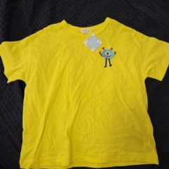 hakka kidsモンスター刺繍 Tシャツ イエロー Mサイズのサムネイル