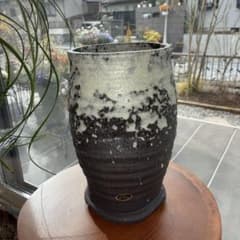 中華陶瓷 稀少双耳花瓶 台北早期任克重监製 年代品 美術品 古董品 收藏