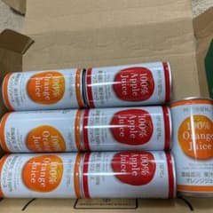国産　りんご&オレンジ　無糖　ミニ缶ジュース　185gのサムネイル