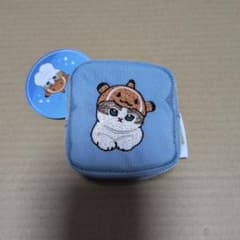 mofusand カラビナ付き刺繍 スクエアミニポーチ