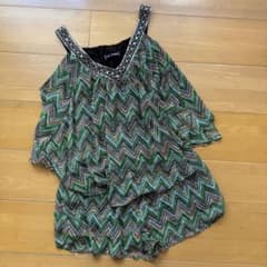 CECIL McBEE ジオメトリック柄 肩出しオールインワン ロンパースのサムネイル