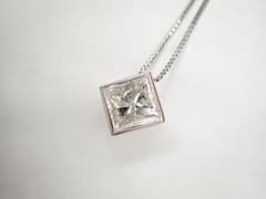 美品 Pt850×Pt900 大粒!ダイヤ1.511ct(G-I1) ネックレス - メルカリ
