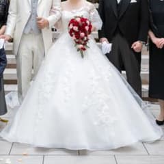 即購入不可×】ウエディングドレス セカンドオーナー様募集♡大きめ 