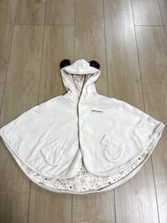 【美品】COMME CA FOSSETTE フード付きポンチョ　50〜80㎝のサムネイル
