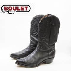 27cm BOULET ヴィンテージ ウエスタンブーツ ブラック P4412 - メルカリ