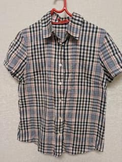 ヨークランドチェック柄 半袖シャツ 日本製 綿100% サイズ9ARのサムネイル