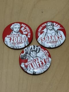 ONE PIECE FILM RED 缶バッジ3個セット - メルカリ