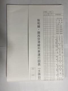 JR西日本 北陸線・湖西線 列車運行図表 ダイヤグラム 平日 土休日 列車運行図表ダイヤグラム 阪和線関西空港線2018年3月改正分 - メルカリ