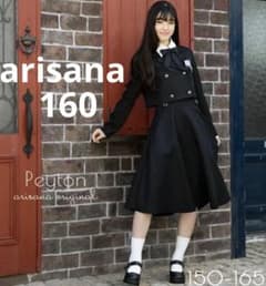 極美品 arisana アリサナ 卒服 フォーマル 4点 卒業式160 ブラック