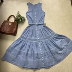 INGEBORG PINKHOUSE スモーキーブルーノースリーブワンピースのサムネイル