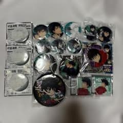 Jujutsu Kaisen Megumi Fushiguro Can Badge, Acrylic Keychain, Rubber Strap (Bundle)
