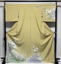D28 訪問着 友禅 花模様 正絹 着物 袷 しつけ糸付き未使用極美品 D28 訪問着 友禅 花模様 正絹 着物 袷 しつけ糸付き未使用極美品