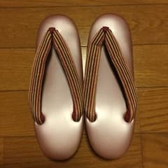 ※makiさま専用 縦縞鼻緒の草履。のサムネイル