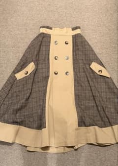 AMERI トレンチコートスカート ベージュ チェック柄のサムネイル