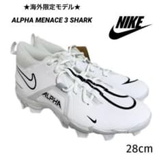 ナイキ 28 アルファメナス シャーク アメフト スパイク シューズ 靴 白