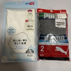 TOPVALU 半袖丸首 PUMA ボクサーパンツ 110cmのサムネイル