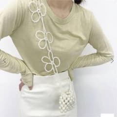 【Edit for lulu】FRONT ROW SHOP パールフラワーバッグのサムネイル