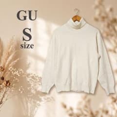 GU タートルネックニット オフホワイト Sのサムネイル