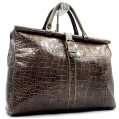 LOEWE エンリケロエベナッペ クロコ型押し 大容量 ブリーフケース ビジネス LOEWE エンリケロエベナッペ クロコ型押し 大容量 ブリーフケース