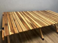 HUGEL アイリスオーヤマ　ウッドロールテーブルのサムネイル