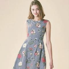 TOCCA チェックフラワーワンピース　0サイズのサムネイル
