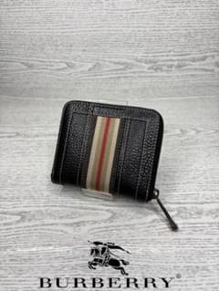 極美品 Burberry バーバリー 二つ折り財布 ラウンドジップ S8058