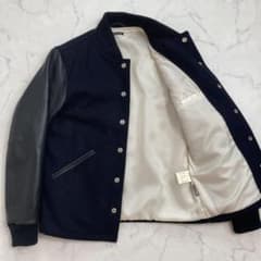 最小サイズ【極美品!!】フリークスストア 袖レザースタジャン MA-1 