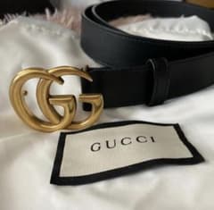 GUCCI【GGマーモント】シャイニーバックルレザーベ ルトのサムネイル