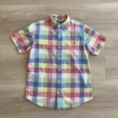 【美品！】ジムフレックス　マルチチェック半袖シャツ　size Sのサムネイル
