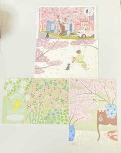 ポストカード　4枚セット★春のお便りにのサムネイル