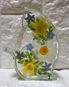 SALE】固まるハーバリウム ねこの中のお花畑 - メルカリ