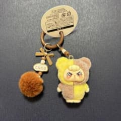 ぷくっとアングリーフェイス キーホルダー 黄色のサムネイル