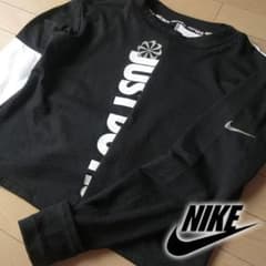 美品 M ナイキ レディース 陸上/ランニング 長袖カットソー ブラック