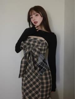 andmary Juni check dress beige S - メルカリ