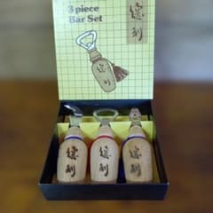 【訳あり・未使用】昭和レトロ 木製 バーセット 3点 栓抜き 徳利型