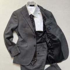 THE SUIT COMPANY セットアップ グレー 織柄165-8dropのサムネイル
