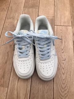 Nike Air Force 1 ホワイト/ブルーのサムネイル